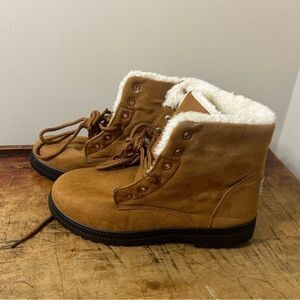 SQL Lace Up Brown High Top Boots EU 39 = women’s 8.5 great preworn condition